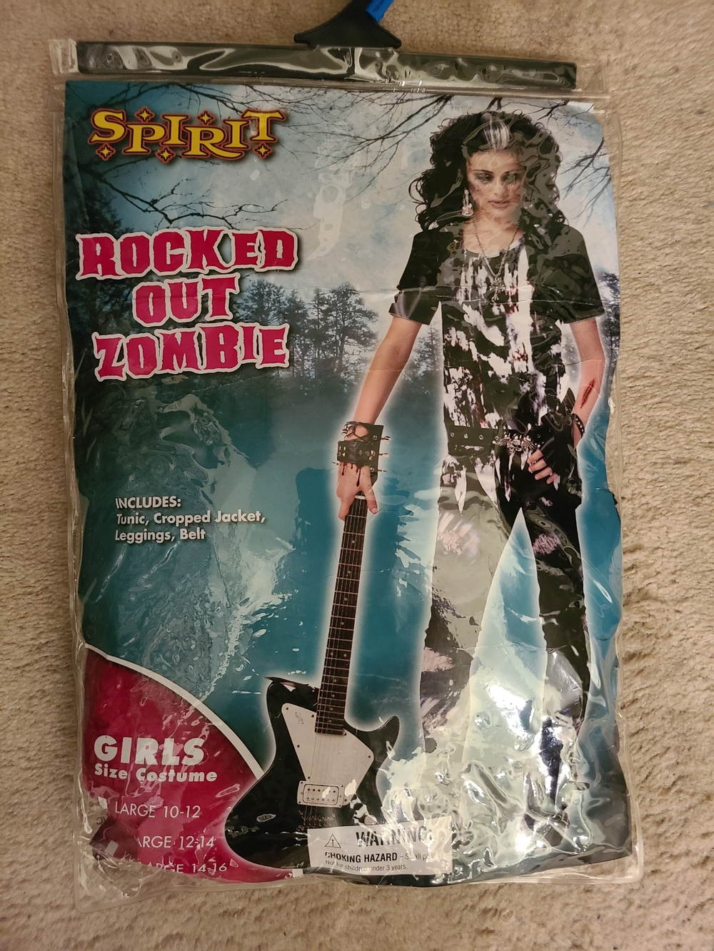 Spirit Rocked Out Zombie Girls Costume - Black & White